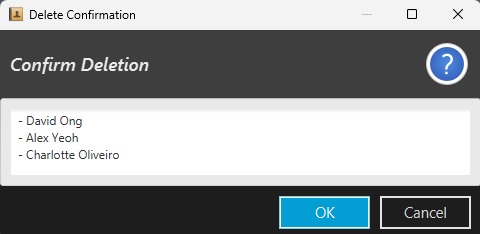 Multiple Delete Confirmation